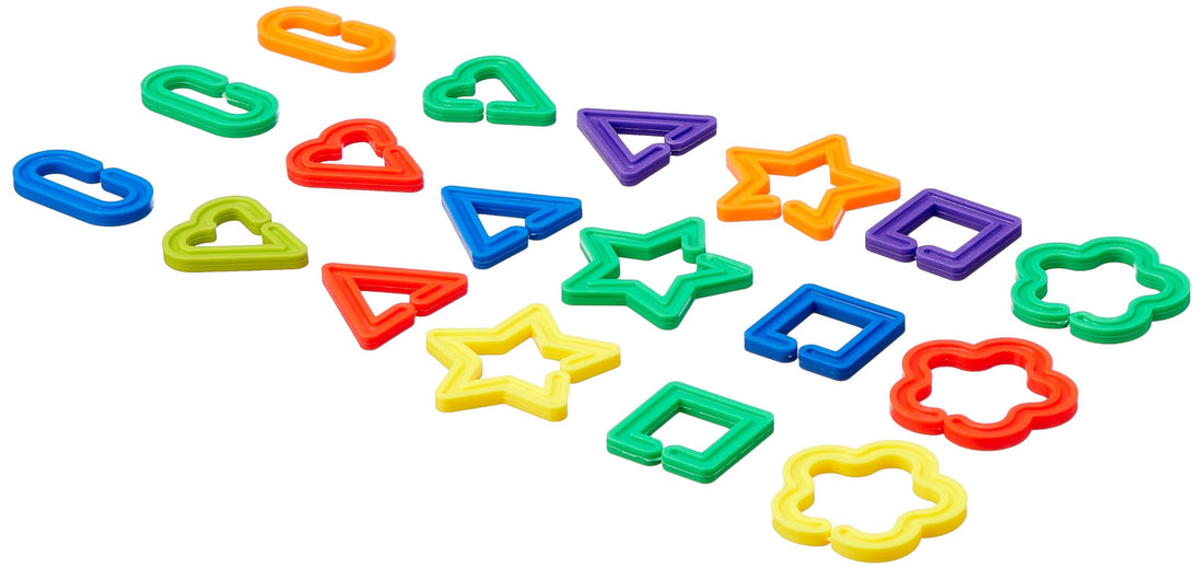 Generic Hexagonal Color Piece Building Blocks, Multicolor