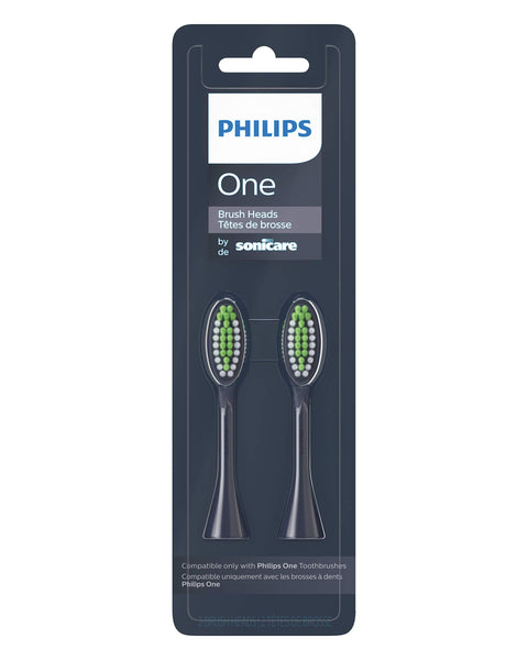 Philips One By Sonicare, 2 Brush Heads, Midnight Blue, BH1022/04