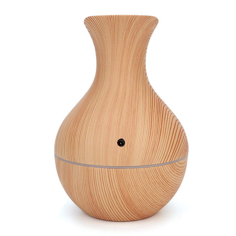 Aroma Diffuser, USB LED Ultrasonic Aroma Diffuser Essential Oil Diffuser Humidifier for Home(Light Wooden Grain)