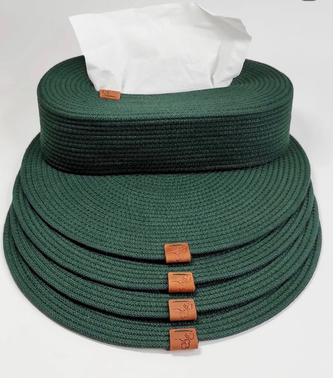 Woven It -Christmas Green Tissue Box Cover, 27 * 15 * 7cm can be used in Kitchen, toilet, living room, dining room, kids room, bed room, indoor & outdoor.