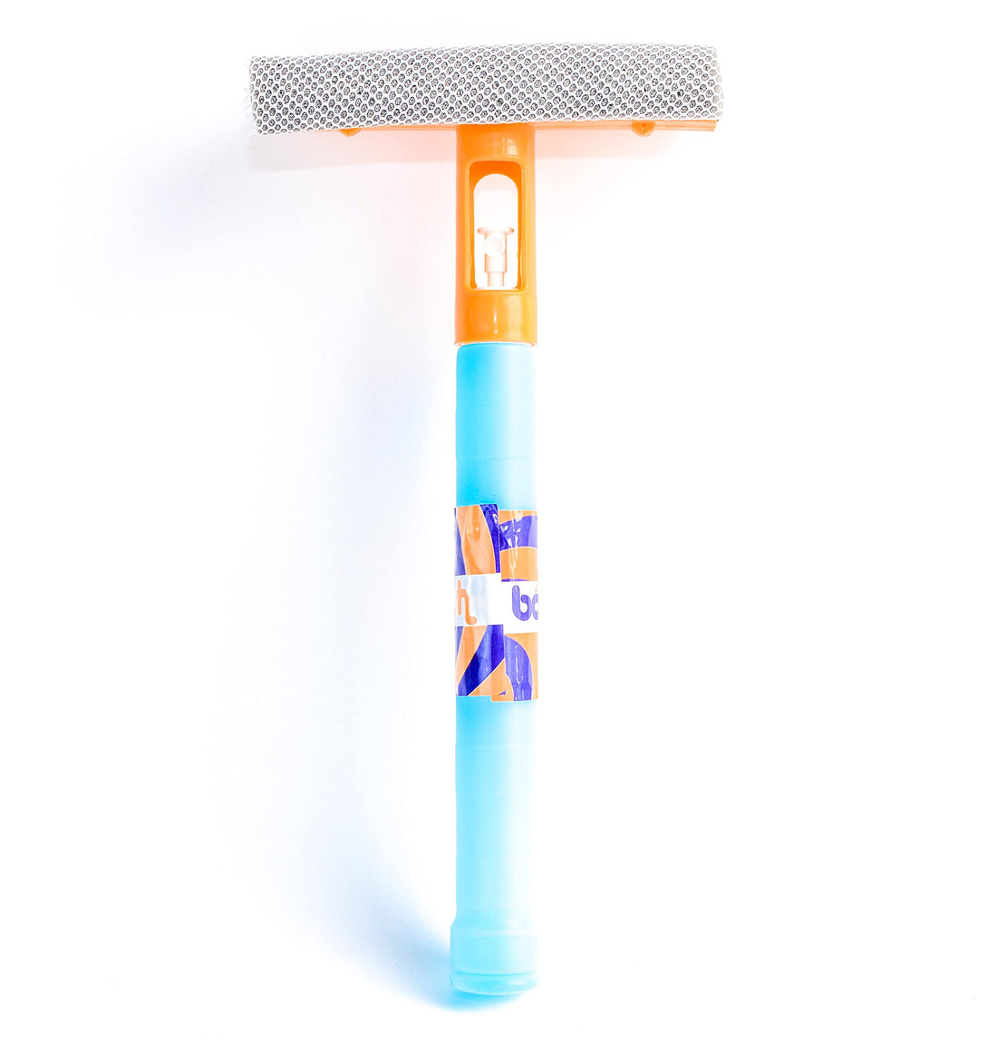 Super Drive Boom fresh Car Window Cleaner Squeegee Sponge Rubber Blade Spray Bottle Multipurpose 3-in-1 Cleaning Tool - Orange