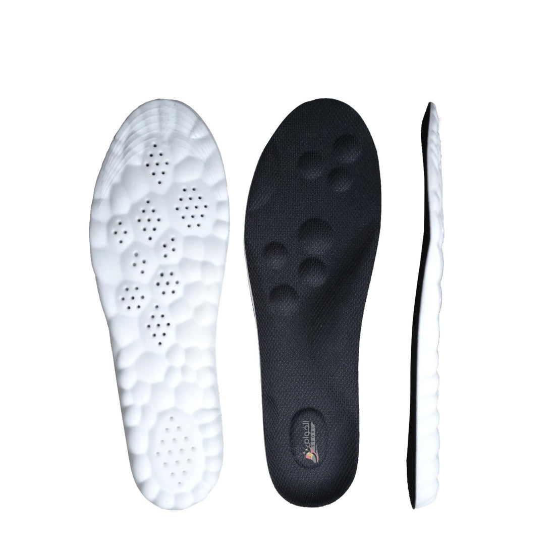 Medical Brushes Meron Foam, Flexible Shock Absorption Arch Support Insole Sports Padded Soft Comfortable Breathable (Black & White, 41 to 46)