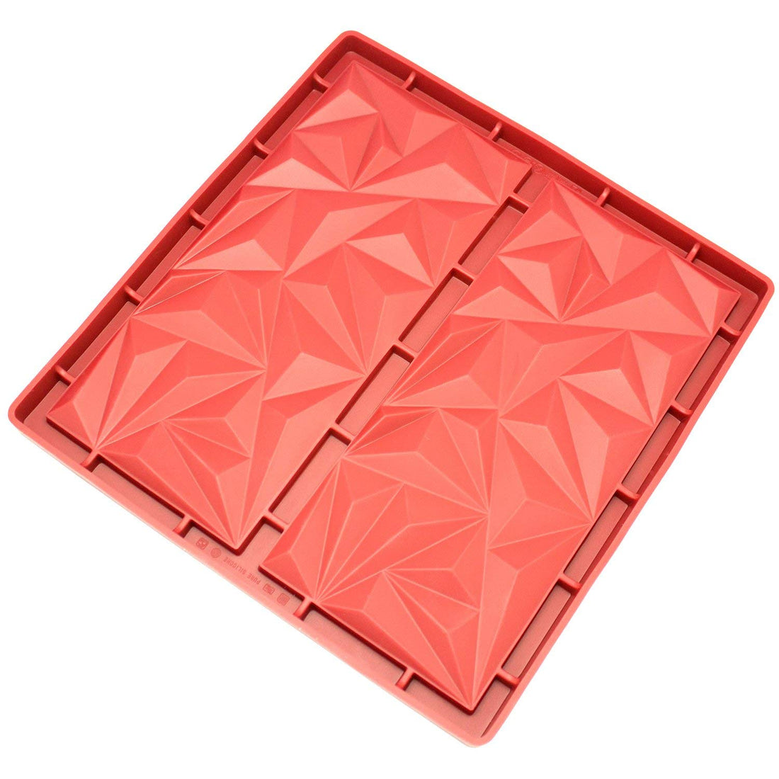 Freshware Silicone Chocolate Candy Molds [Diamond, 2 Cup] - Non Stick, BPA Free, Reusable 100% Silicon & Dishwasher Safe Silicon - Kitchen Rubber Tray For Fat Bombs, Protein and Energy Bars