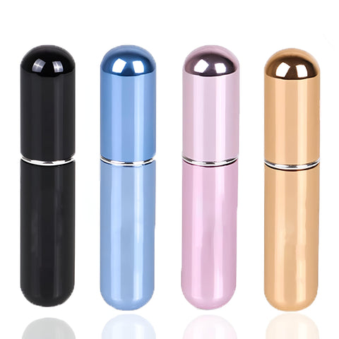 Fashion Bees Portable Mini Perfume Bottles, Empty Spray Bottles with Pump and Refillable for Travel (5ml, 4 Pack)