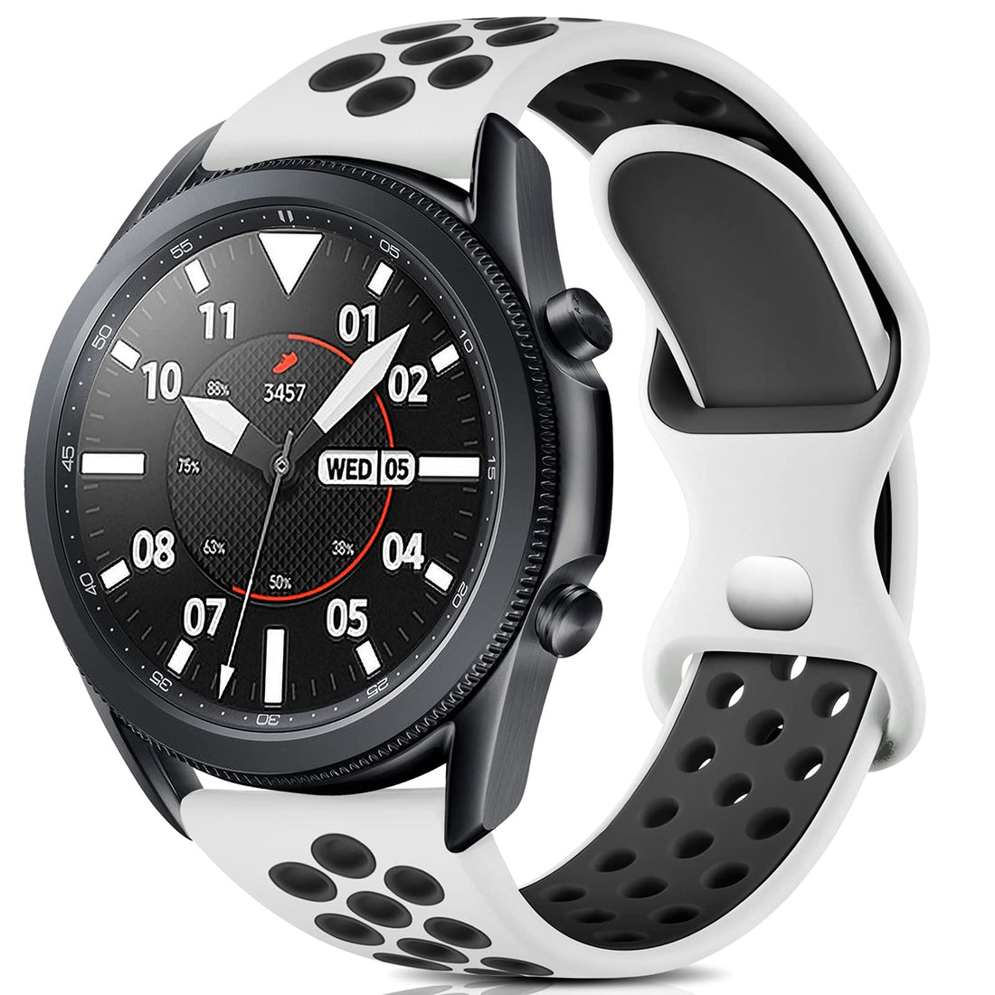 Easuny Compatible with Samsung Galaxy Watch 3 45mm Band/Galaxy Watch 46mm/Gear S3 Frontier/Classic Watch bands, 22mm Silicone Breathable Quick Release Watch Strap Accessories for Men Women
