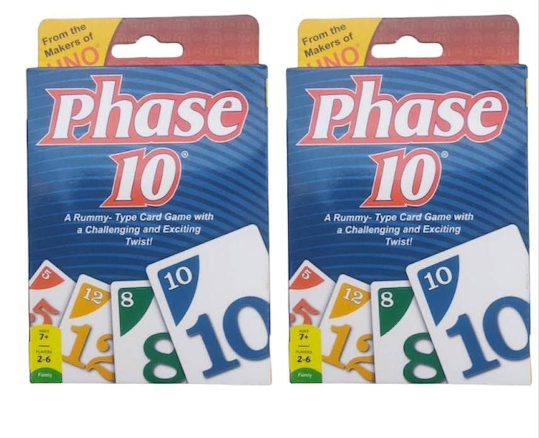 Phase 10 Uno Plastic Box 2pcs- Multicolor