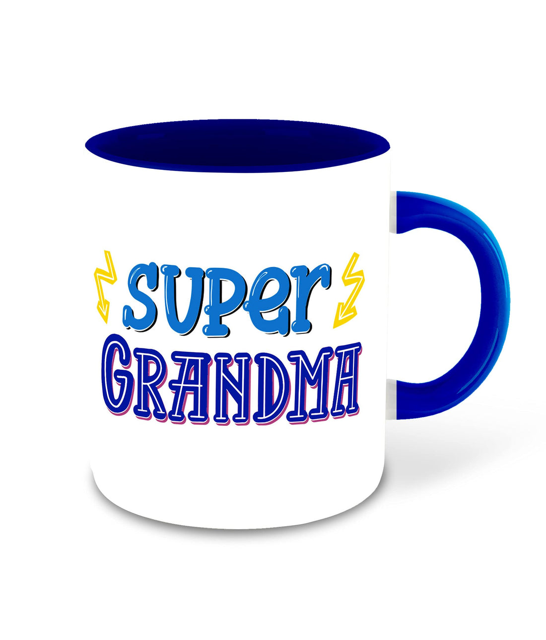 Grandma Inspired Printed Designer Dark Blue Inner Color Ceramic Coffee Mug (Grandma, Grandparent, Gift for Grandmother, Birthday Gift, Best Gift) Multi- 4