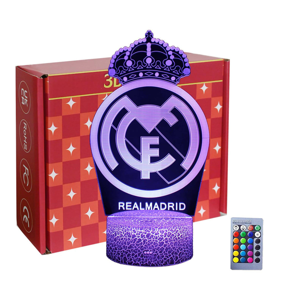 Football Gift for Children, 16 Colour Changing Touch Switch Decoration Lamps for Bedside Table Children Bedroom