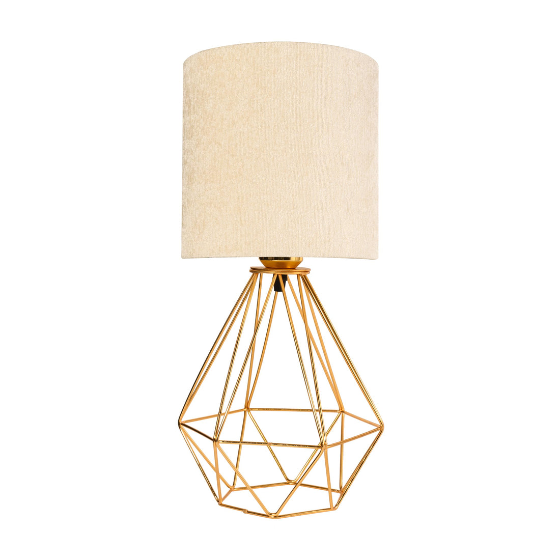 El Rawda Lighting - Elegant Gold Metal Table Lamp with Unique Fabric Shade - RL-TL-B-067