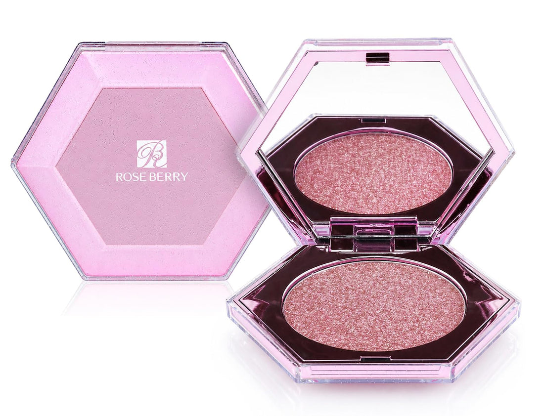 Rose Berry - Highlighter Powder, Diamond Bomb, All Over Diamond Veil Glow for Face, Smooth Blendable Lightweight Highlighter, Bright Diamond Shine Effect, 8.5 GM, Model - RB-1220 (R03)