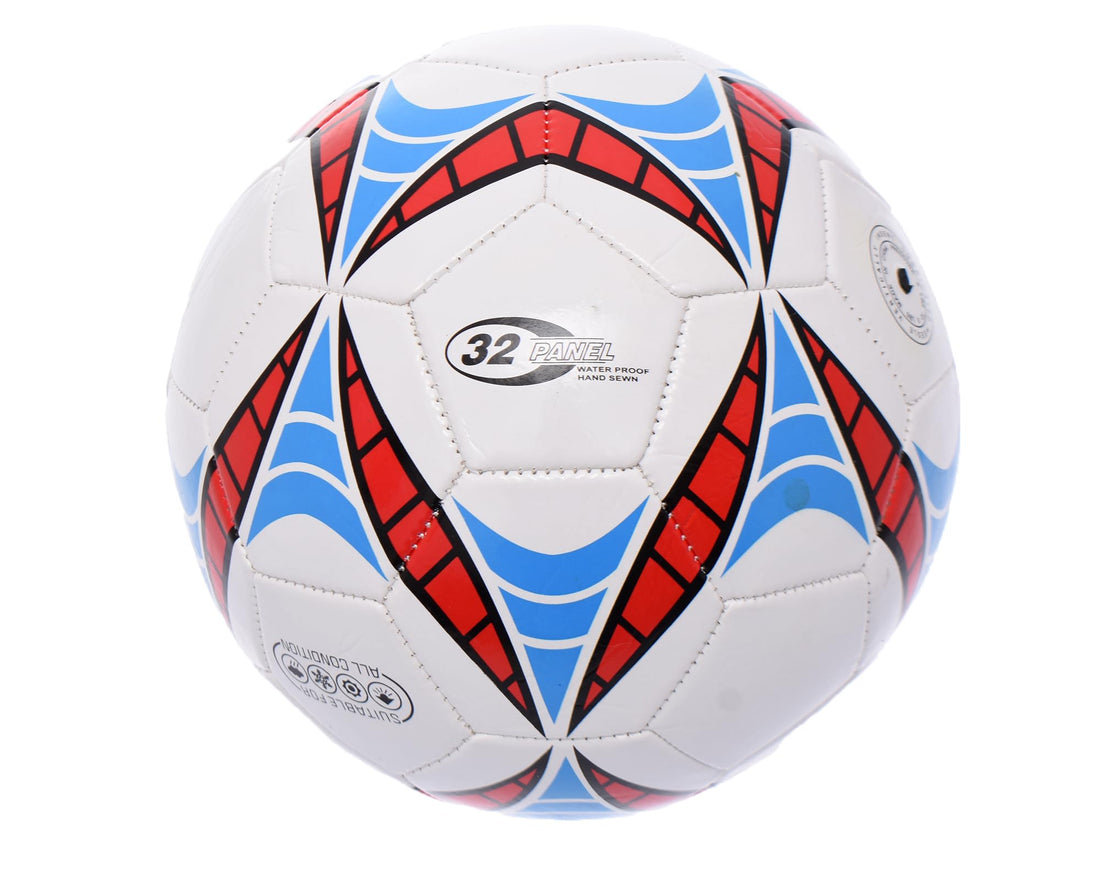 Generic Shape of Spiderman Football, Size 5, White/Blue/Red