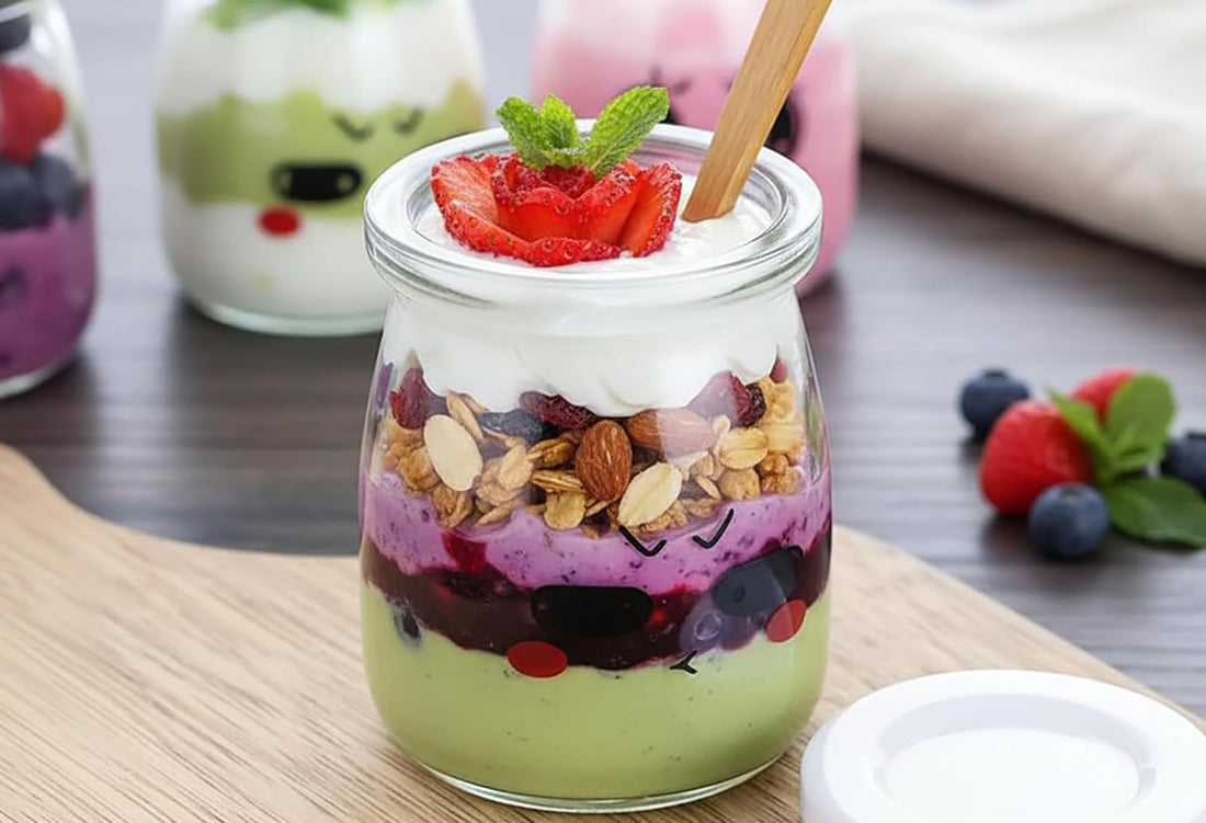 Glass Candy Jar, Glass Storage, Pudding, Honey Canning, Glass Yogurt, Small Clear Glass Jelly Jars for Kids (1)