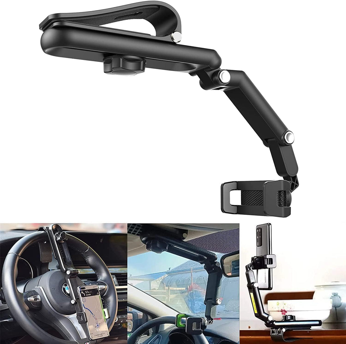 Generic Car Phone Mount, 360° Rotatable Holder for Smartphones