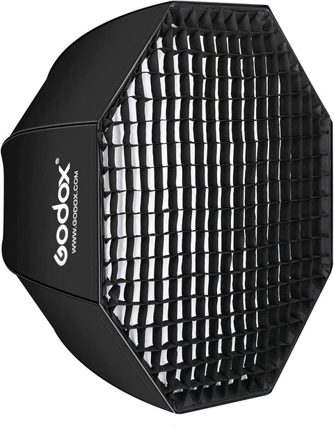 GODOX SB-UE120 Octa-Softbox 120cm with Bowens Mount and Grid (Black), SB-GUE120