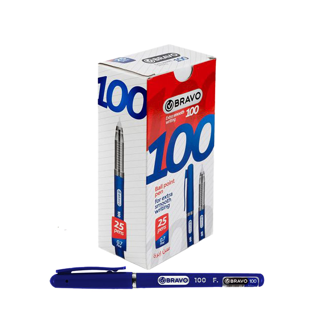 Bravo 100 Pens/Blue/Pack of 25 pen