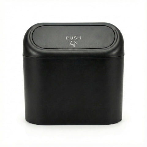 Spring Lid Compression Car Trash Can - 16 x 14.3 x 8.5 cm - Car Interior Waste Management - Door and Console Hanging Trash Can