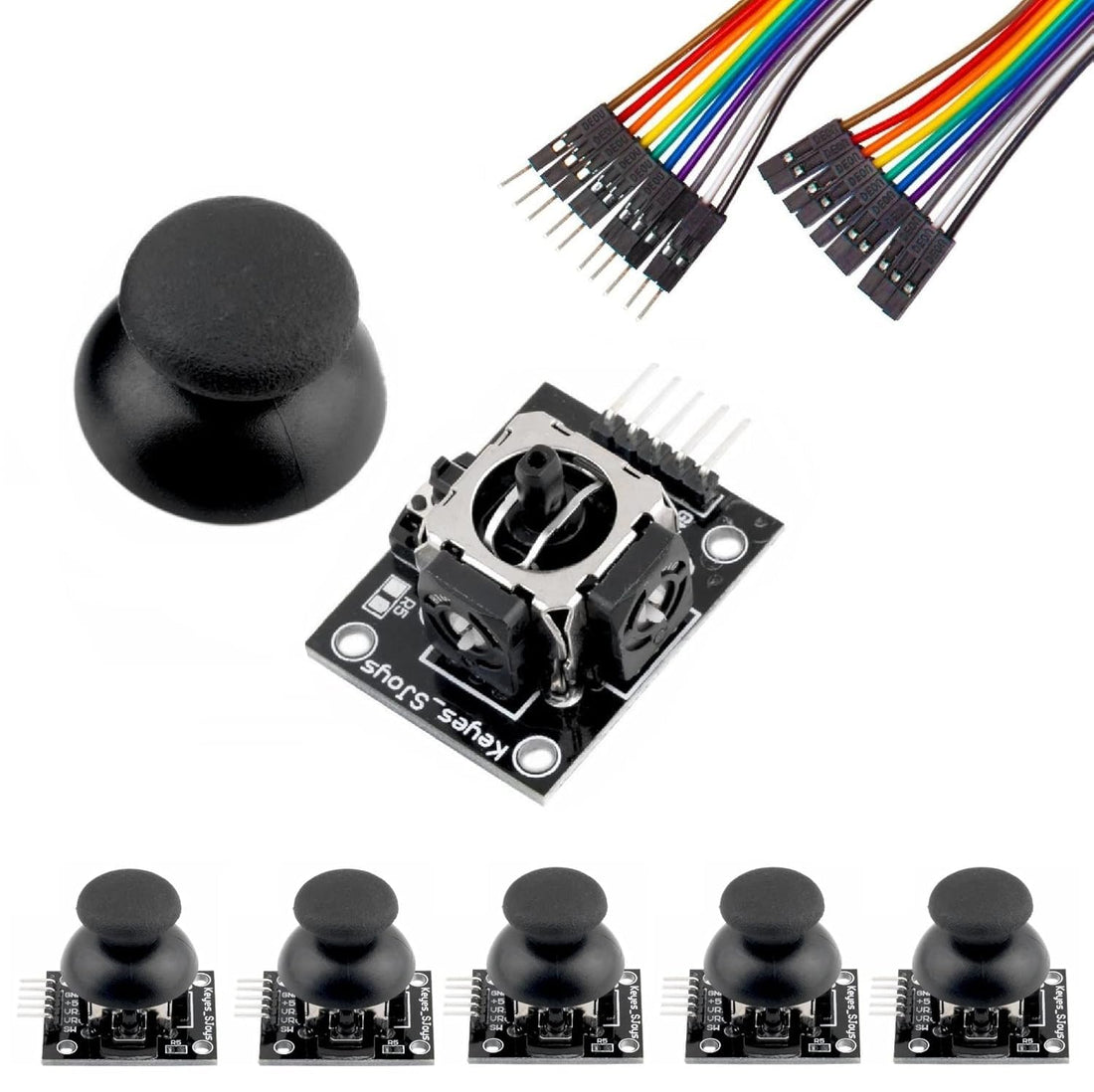 6 Pcs Joystick Module Compatible with for Arduino Raspberry Pi Thumb Analog Joystick