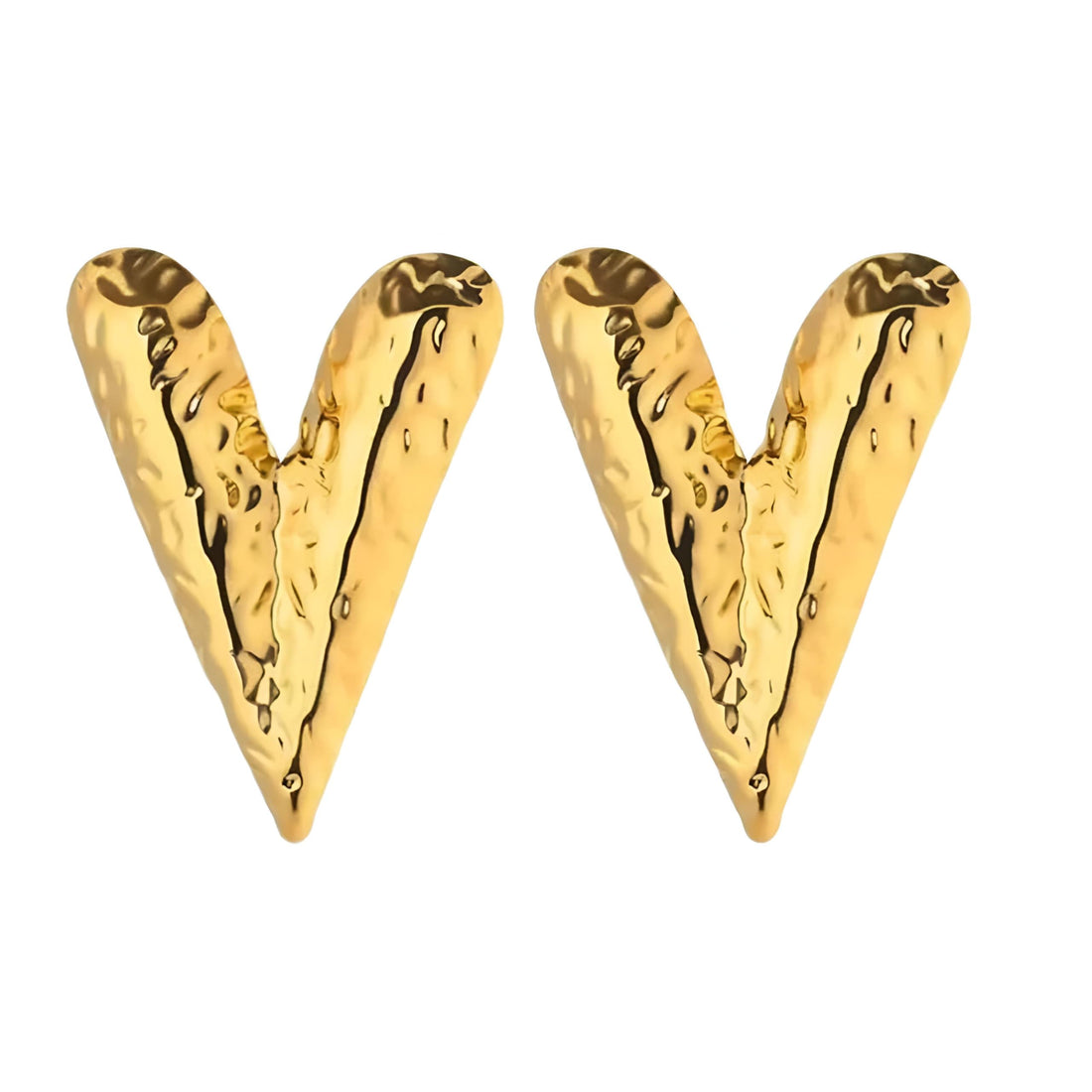 Gold-Tone Earrings - Modern Shaped Studs Featuring Lightweight Metal and Statement Design for Everyday Elegance and Effortless Style