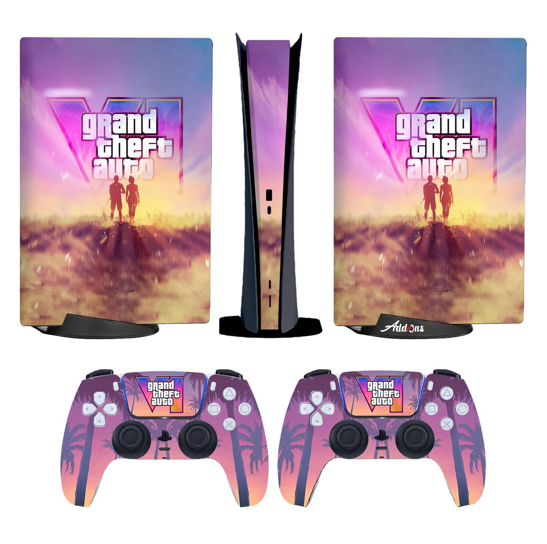 Add-Ons PS5 G.T.A VI #1 Skin Compatible with PlayStation 5 (Standard - Digital)