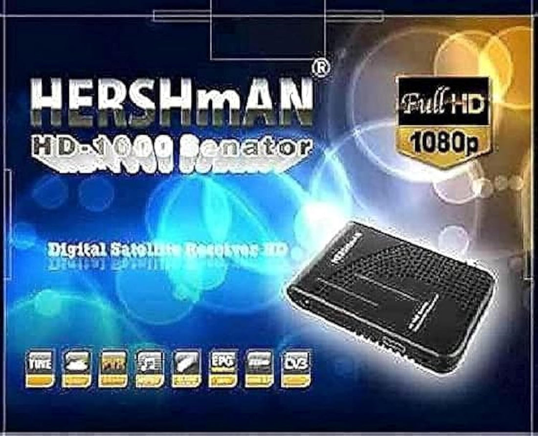 HERSHmAN HD-1000 Senator Digital Satellite Receiver, Full HD 1080p, Black, Support DVB, EPG, PVR