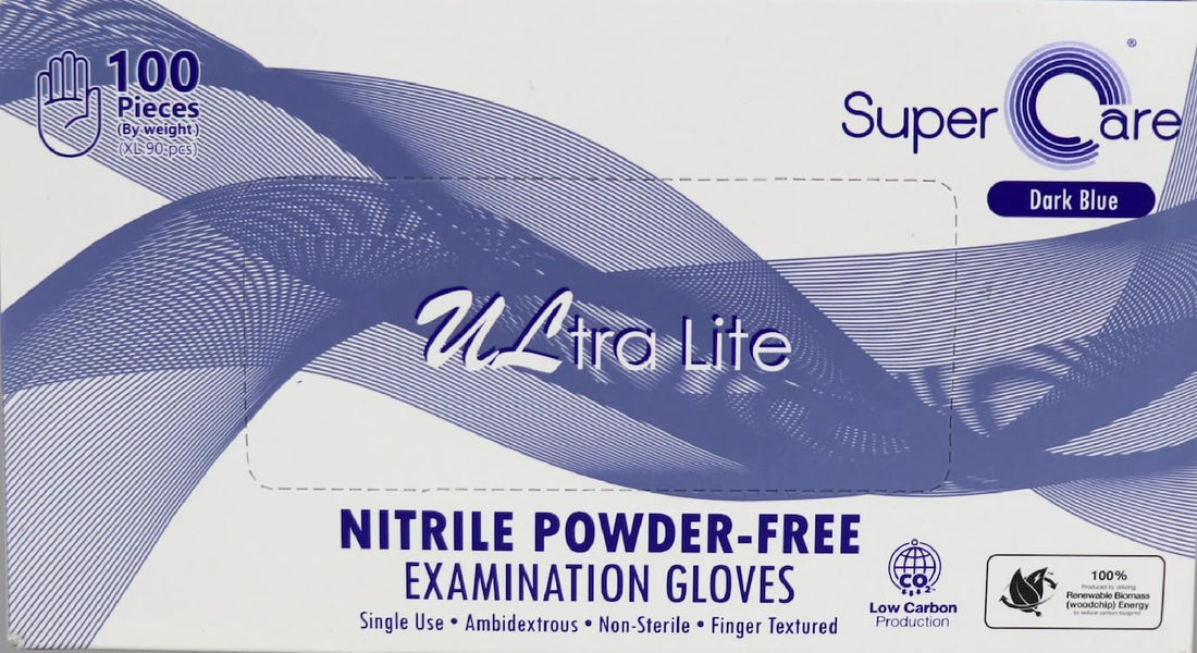 Nitrile Powder-Free Gloves, Single Use, 100 Pieces, Blue