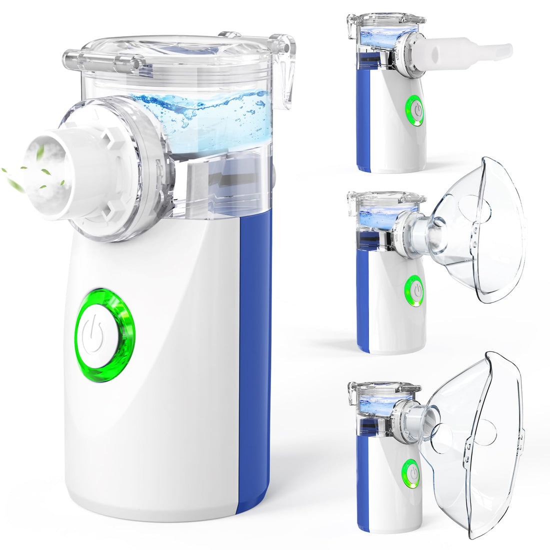 Portable Nebulizer for Adults and Kids, Handheld Mesh Nebulizer Machine for Adults and Kids with 2 Masks & Mouthpiece, AA Batteries Nebulizer for Travel Home Use, Hailie Sensor