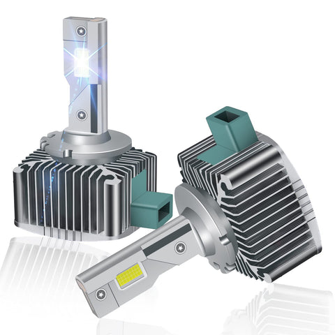 Carrep D1S/D1C/D1R LED Bulbs Headlight Bulbs Replacement for HID Head light Bulbs 2pcs (D1S LED High/Low Beam)