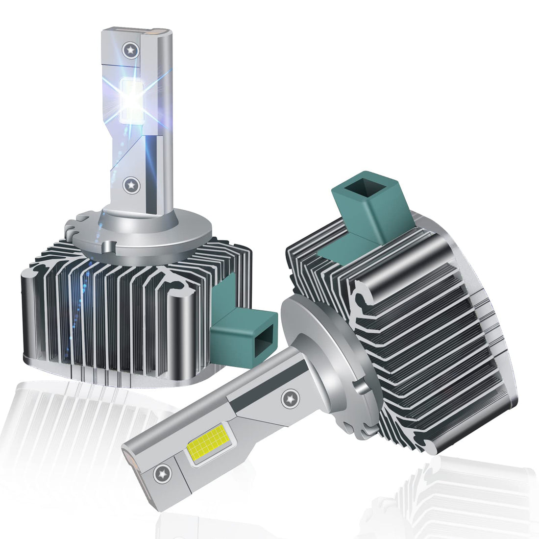 Carrep D1S/D1C/D1R LED Bulbs Headlight Bulbs Replacement for HID Head light Bulbs 2pcs (D1S LED High/Low Beam)