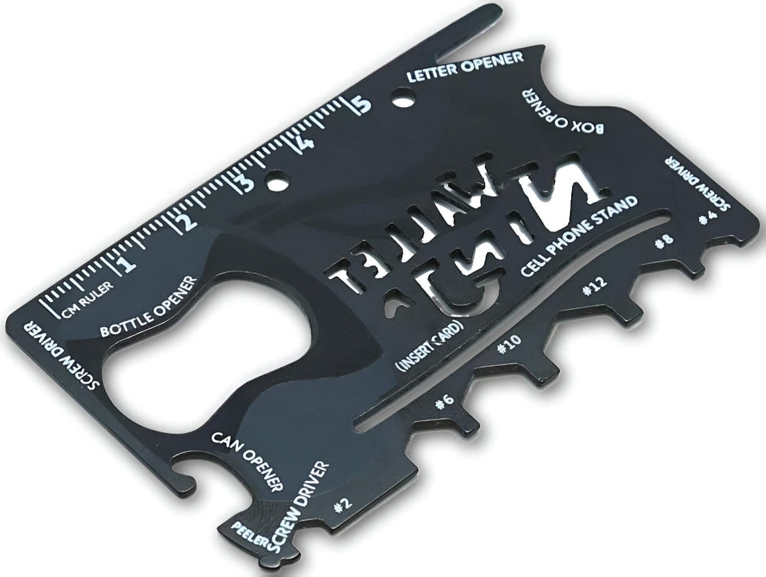 Portable Multi-Tool Card - Stainless Steel Compact Keychain with Screwdriver, Bottle Opener, and Utility Features for Handy Use in Outdoor Activities and Emergency Situations (3pcs)