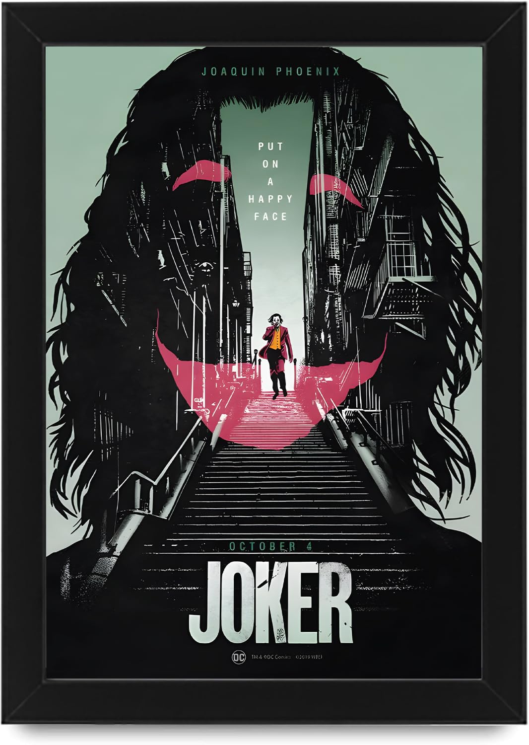 Joker Iconic Villain Poster - Dark, Stylish Artwork Showcasing the Notorious Character for Bold and Dramatic Spaces (Black)