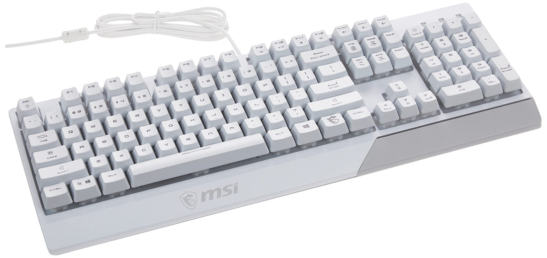 MSI Vigor Backlit RGB Dedicated Hotkeys Anti-Ghosting Mechanical Feel Gaming Keyboard & Gaming Mouse Combo (Vigor GK30 White US)