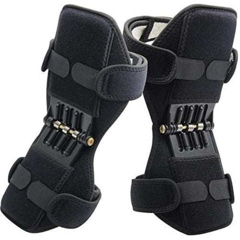Knee Protection Pads Joint Support Stabilizer - Strong Spring Strength Knee Brace for Relief Climbing Squats Sports High Ventilation One Size - Anti Slip and Energy Booster 2 Pack