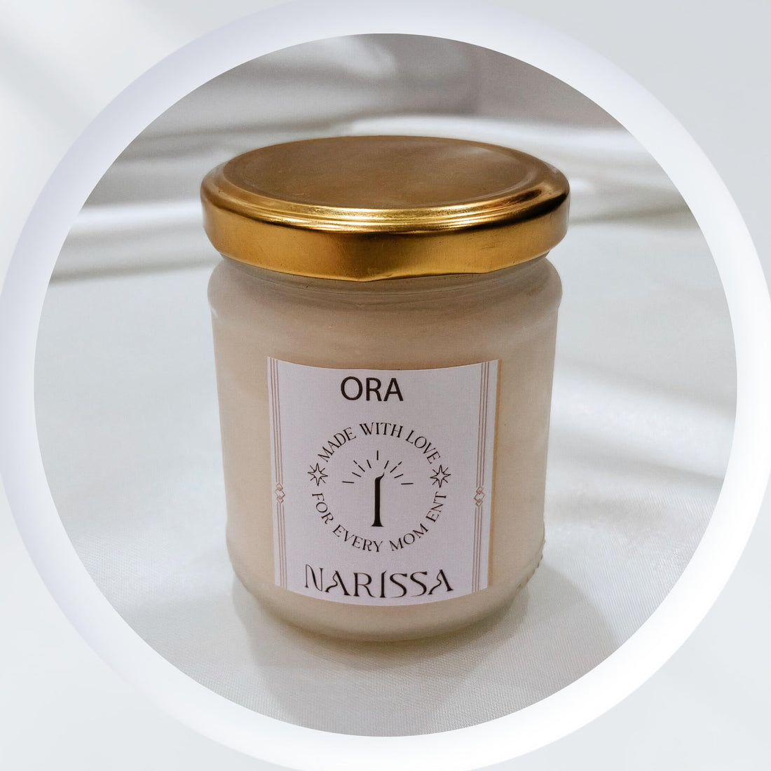 Narissa Aura Premium Scented Candle - Soy Wax, 150g Glass Jar, Elegant Long Lasting Design, Distinctive Scent (Jadore Dior)