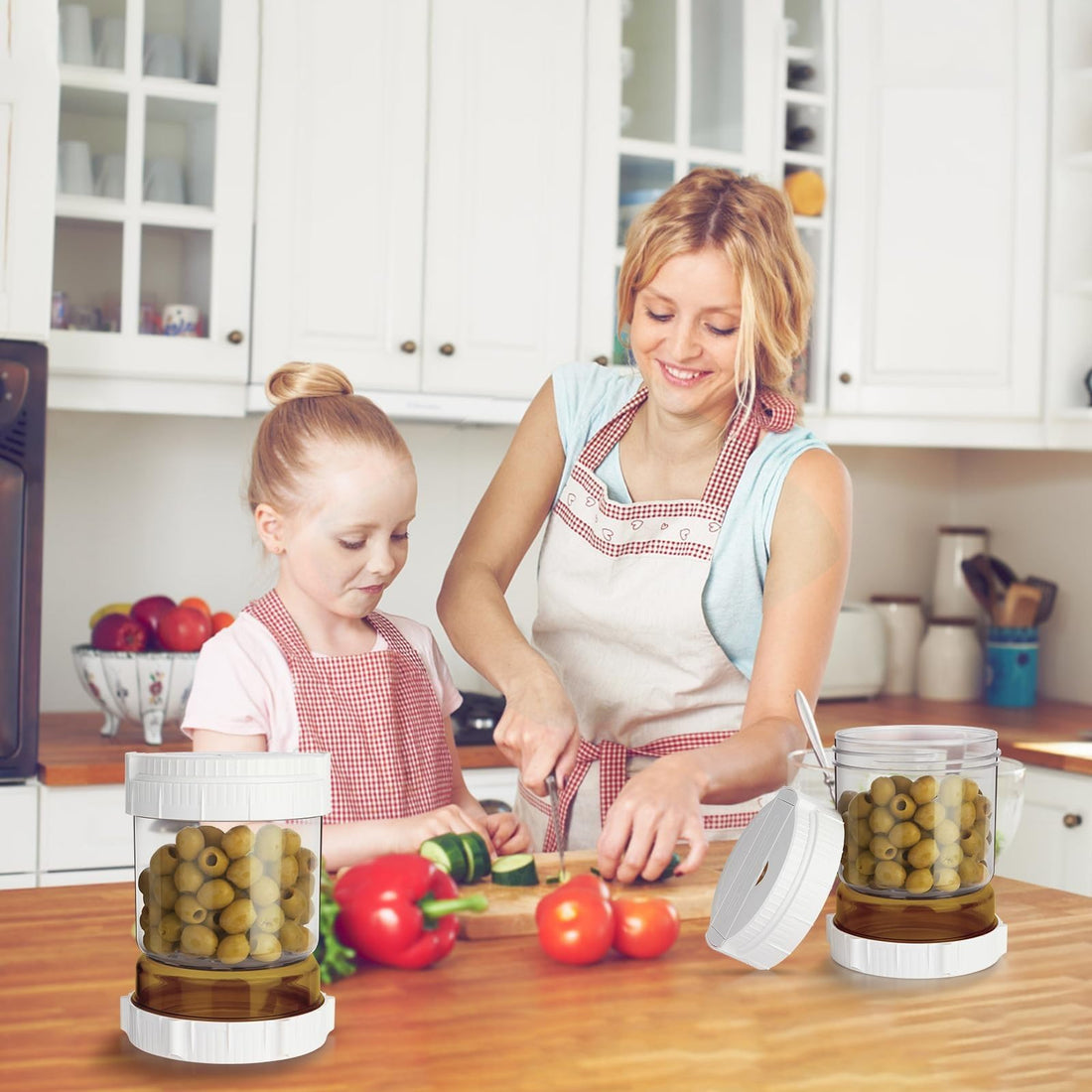 Trendy Pickle Jar: The Perfect Container for Pickles and Olives with Modern Hourglass Design, High Quality Acrylic Material, 250 ml Capacity Generic