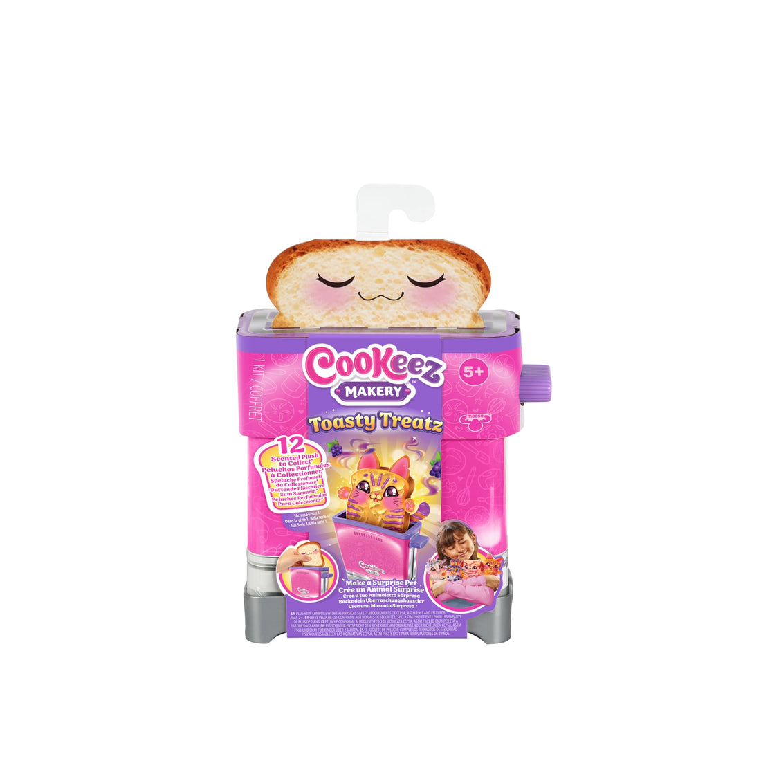 COOKEEZ MAKERY Toasty Treatz Toaster with Scented Plush, Styles Vary, Ages 5+