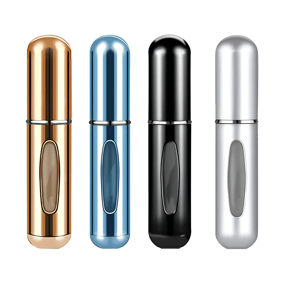8ml Mini Portable Spray Bottle Perfume Alcohol Refillable Bottles, Bottom Pump Case Refillable for Travel and Suitcase, 5ml (4pcs)