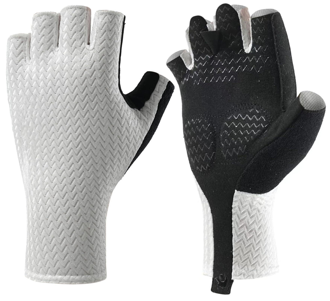 Fingerless Cycling Gloves for Men and Women, Breathable Padded Bike Gloves for Road and Mountain Biking, Shock Absorbent Touchscreen Compatible Gloves for Cycling, Lightweight and Durable