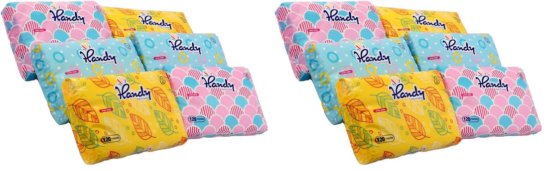 Handy Smart Pack 120 Tissues 3 Ply (Pack of 12)