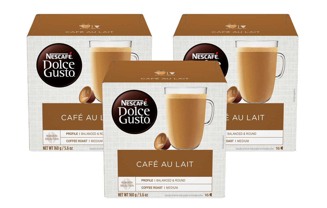 NESCAFÉ DOLCE GUSTO Espresso Line Pack Of 3 (Cafe Au Lait)