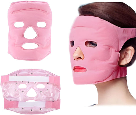 Tourmaline Gel Mask for Face, Magnetite Gel Mask for Face, Beauty Mask for Migraines, Swollen Eyes, Dry Eyes, Headaches - Reusable (2 Masks)
