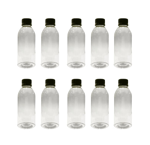 10 Clear Plastic Bottles 125ml – Ideal for Oils, Perfumes & Cosmetic Packaging