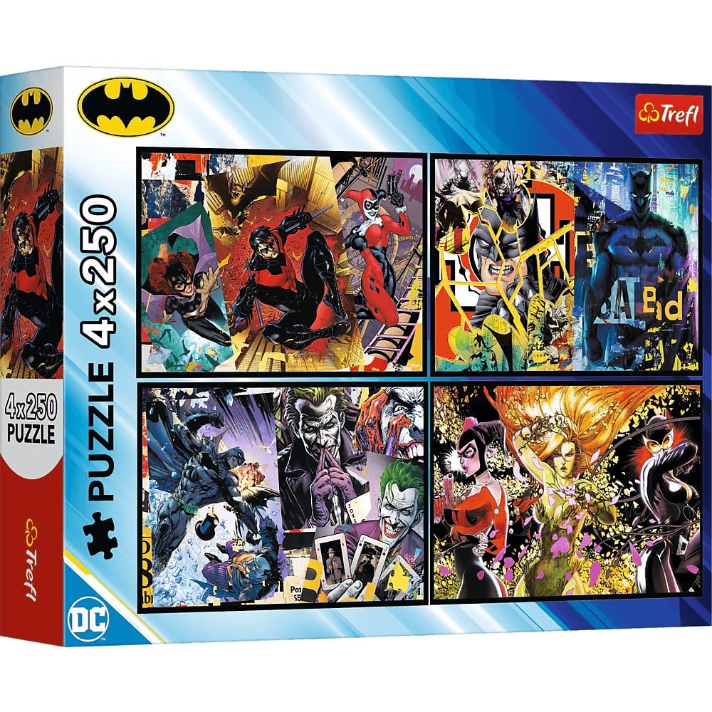 Puzzles - "4x250" - Batman in action/Warner Batman_FSC Mix 70%