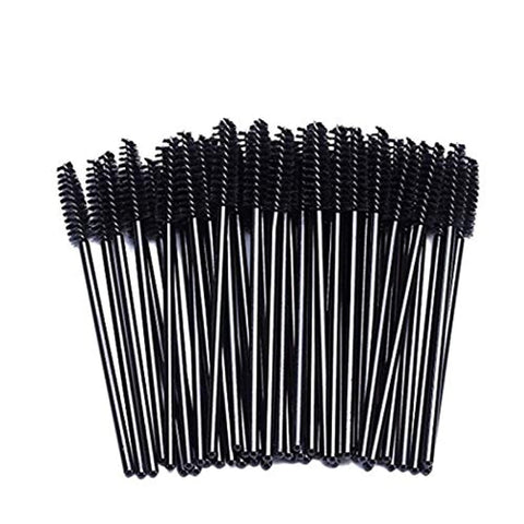 Eyelash Mascara Applicator Disposable Brush - 100 Pieces, Black