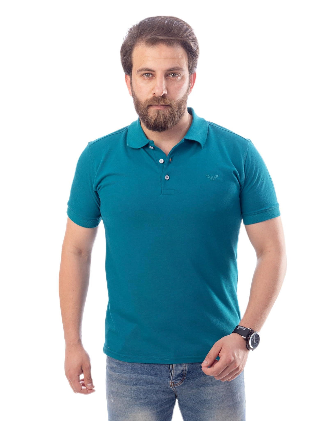 Mens Summer Short Sleeve Cotton Pique Polo Shirt from White Eagle