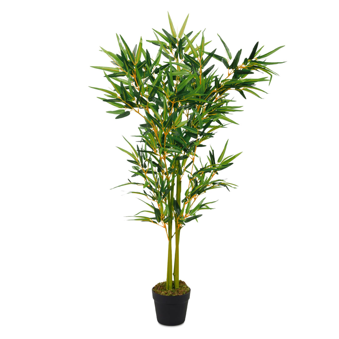 Spetebo Bamboo Artificial Plant in Flower Pot â€“ 115 cm â€“ Decorative Plant Indoor Plant Artificial Tree