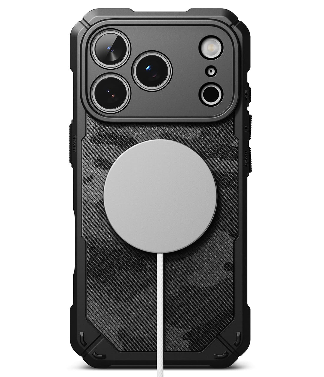 Ringke Rugged Gear for iPhone 17 Pro Max Case [Compatible with MagSafe] [Rugged TPU Bumper] Heavy Duty Drop Protection Frame Cover with Non-Slip Side Grip - Magnetic Camo Black