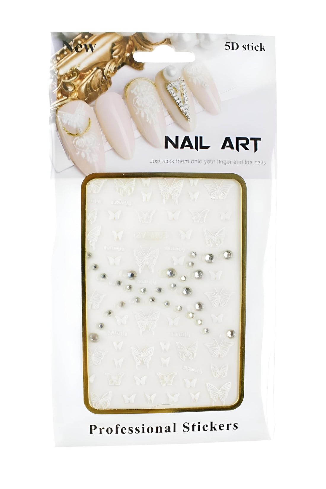 Adhesive Decals - Pretty Nail Art Stickers for Women and Girls with Distinctive Designs and Many Beautiful Shapes for Tips (Model9)