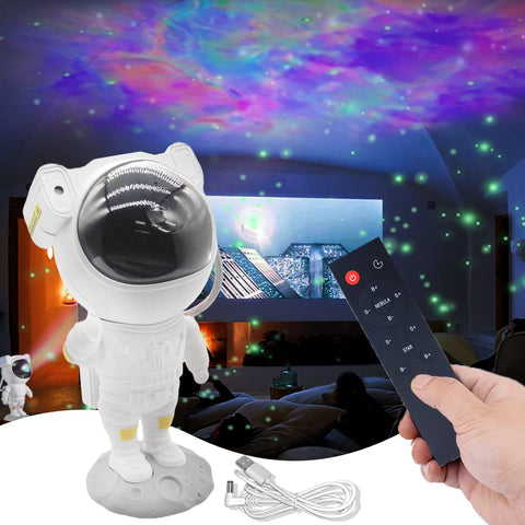 Astronaut Galaxy Night Light Projector - Astro Alan Star Nebula Adjustable Projection Gift for Kids and Mother's Day Gift Remote Control Bedroom Study Game Room