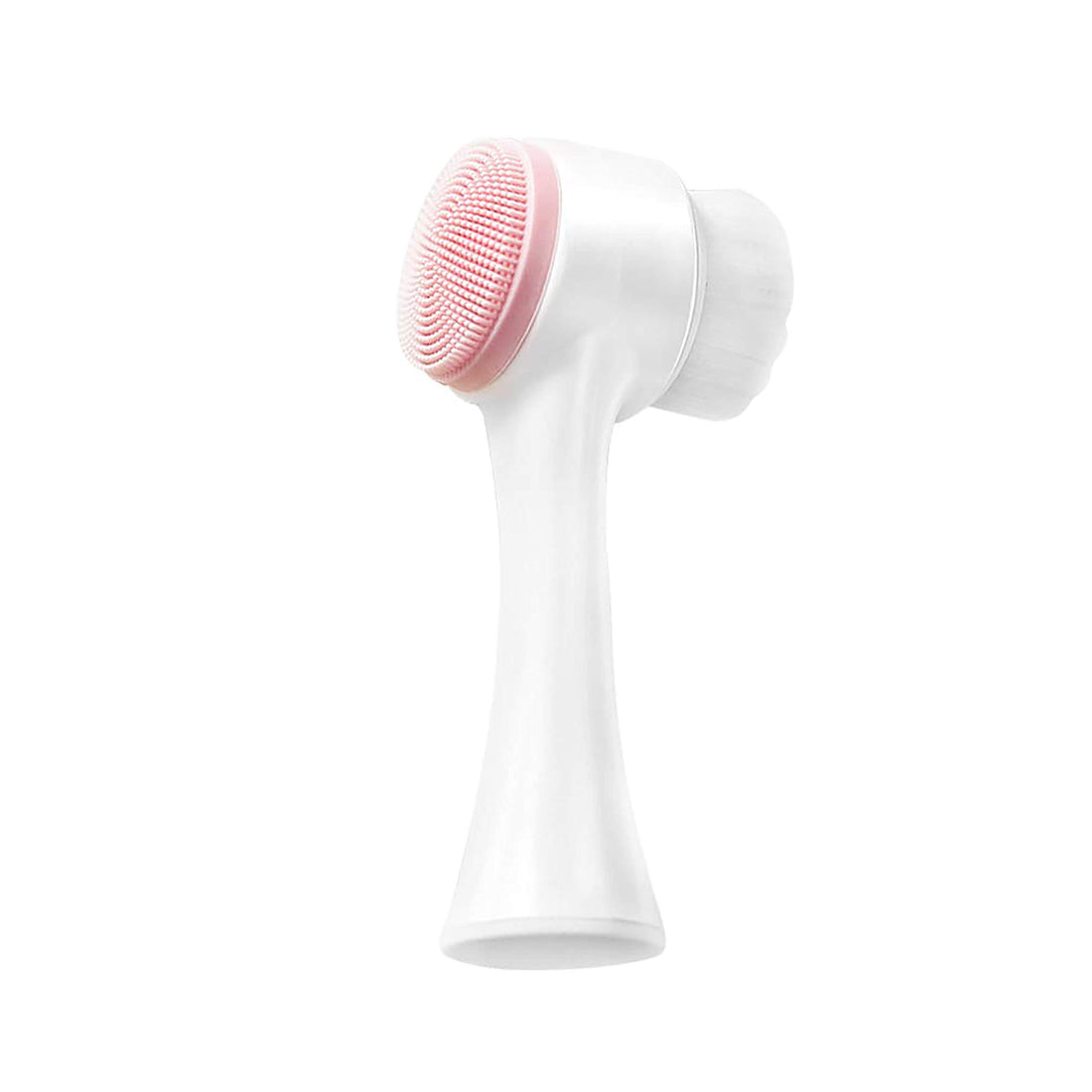 Double Sided Silicone Facial Cleansing Brush Face Cleaning Massage Tool Facial Cleanser Makeup Brushes For Face Cleaning Massage Skin Care, 60 Seconds Skincare Soft Fiber Facial Brush
