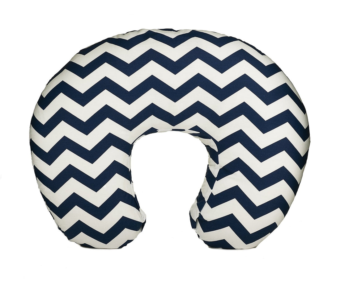 Moro Moro 3 Premium Nursing Pillow Cover Slipcover For Breastfeeding Pillows Chevron Patterned (Navy)